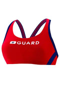 Women’s Guard Swimsuit Sport Bra Top (Red)