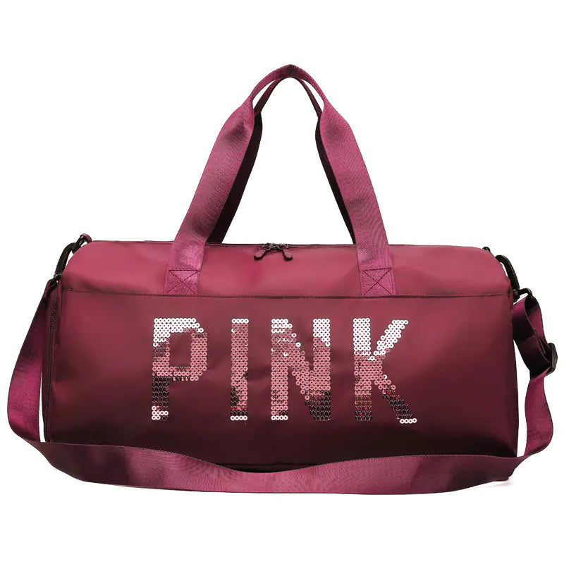 Pink Gym Bag – Large Capacity Waterproof Travel Tote