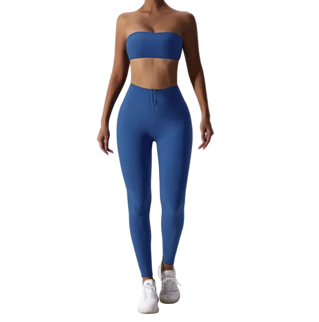 Women’s 2-Piece Yoga Suit – Form-Fitting Top & Leggings Set, Moisture-Wicking Stretch Athleisure Outfit
