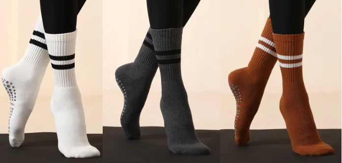 Non-Slip Fitness Socks & Stockings – Anti-Skid Grip Sports Socks for Yoga, Gym & Training