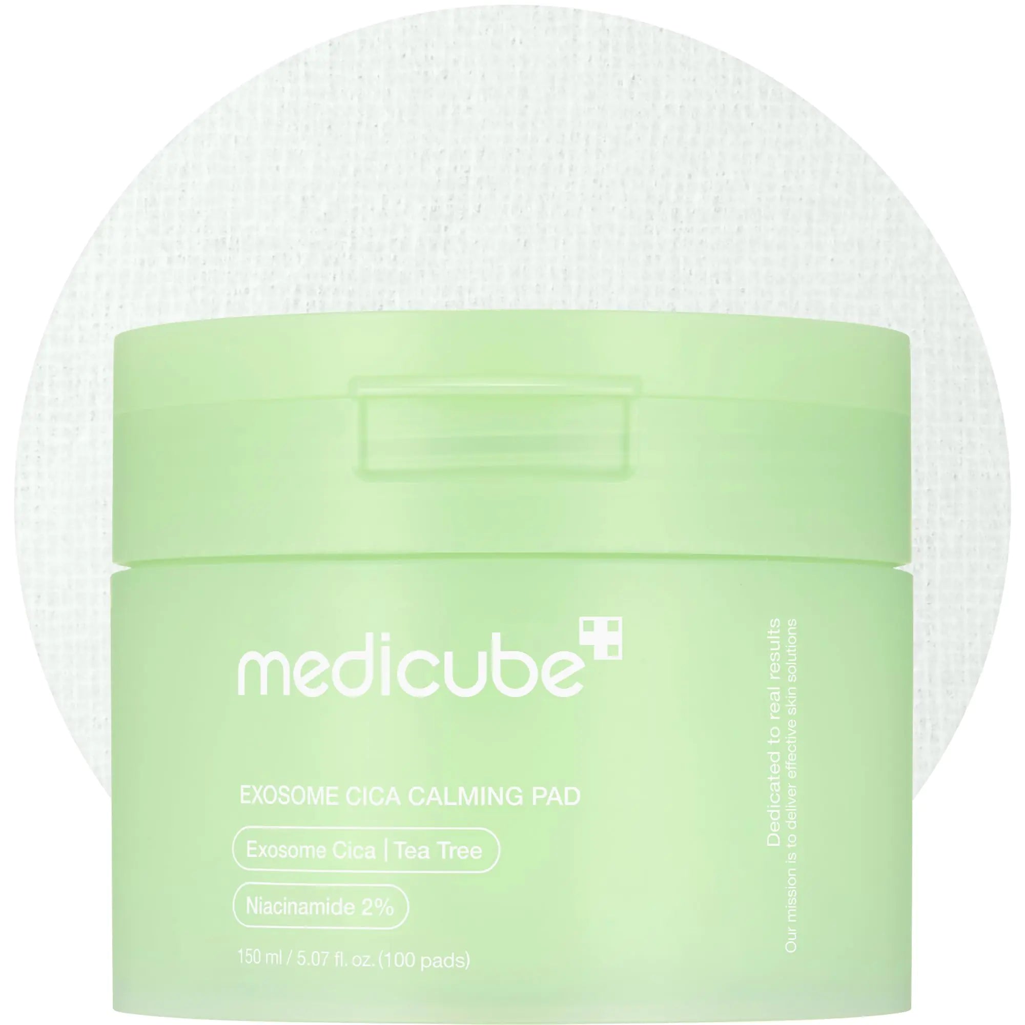 Medicube Exosome CICA Tea Tree Calming Toner Pads - 100 Pads for Sensitive Skin