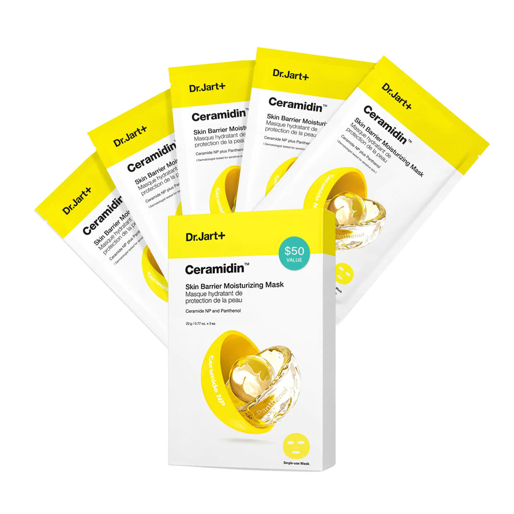 Dr.Jart+ Ceramidin Skin Barrier Moisturizing Face Mask - 5 Pack Korean Skincare