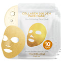 Korean Collagen 24K Gold Face Mask 10 Pack - Deep Collagen Infusion Skincare