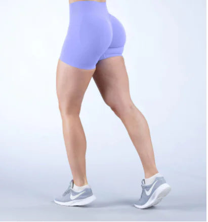 Seamless Fitness Yoga Shorts – High-Waist Stretchy Workout Shorts for Gym, Yoga & Training