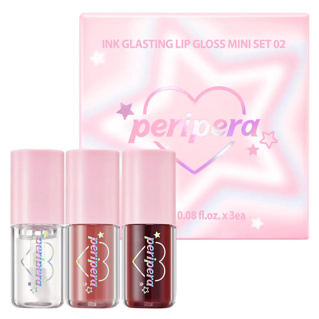 Peripera Ink Glasting Lip Gloss Mini Holiday Set - 3 x 2.5ml
