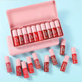 Shimmer Mini Lip Gloss Kit - 10 Pcs Moisturizing Set
