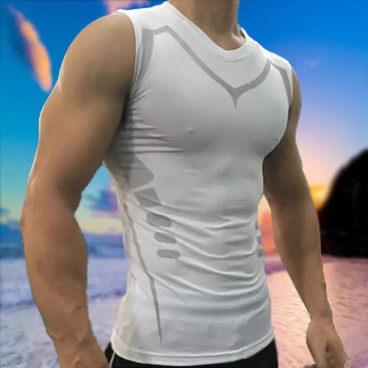 Fitness Tank Top & Compression Training Shirt – Athletic Performance Sleeveless Workout Top