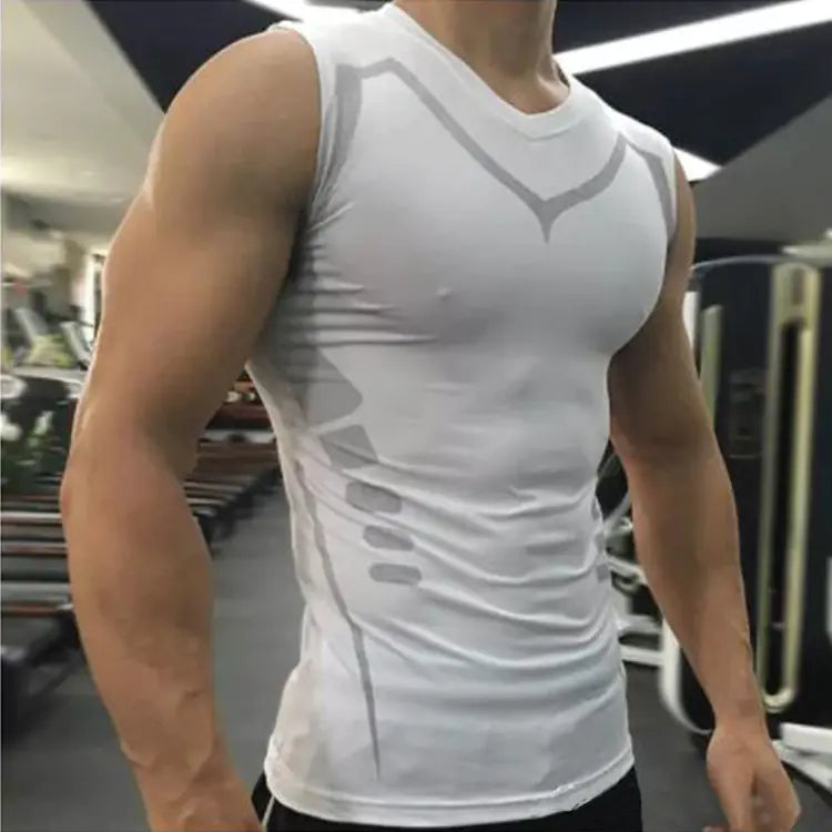 Fitness Tank Top & Compression Training Shirt – Athletic Performance Sleeveless Workout Top