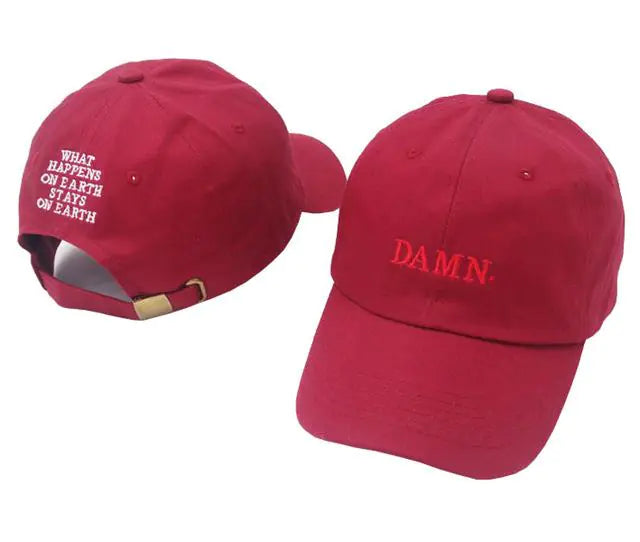 New Trendy Cotton Baseball Cap with DAMN Design
