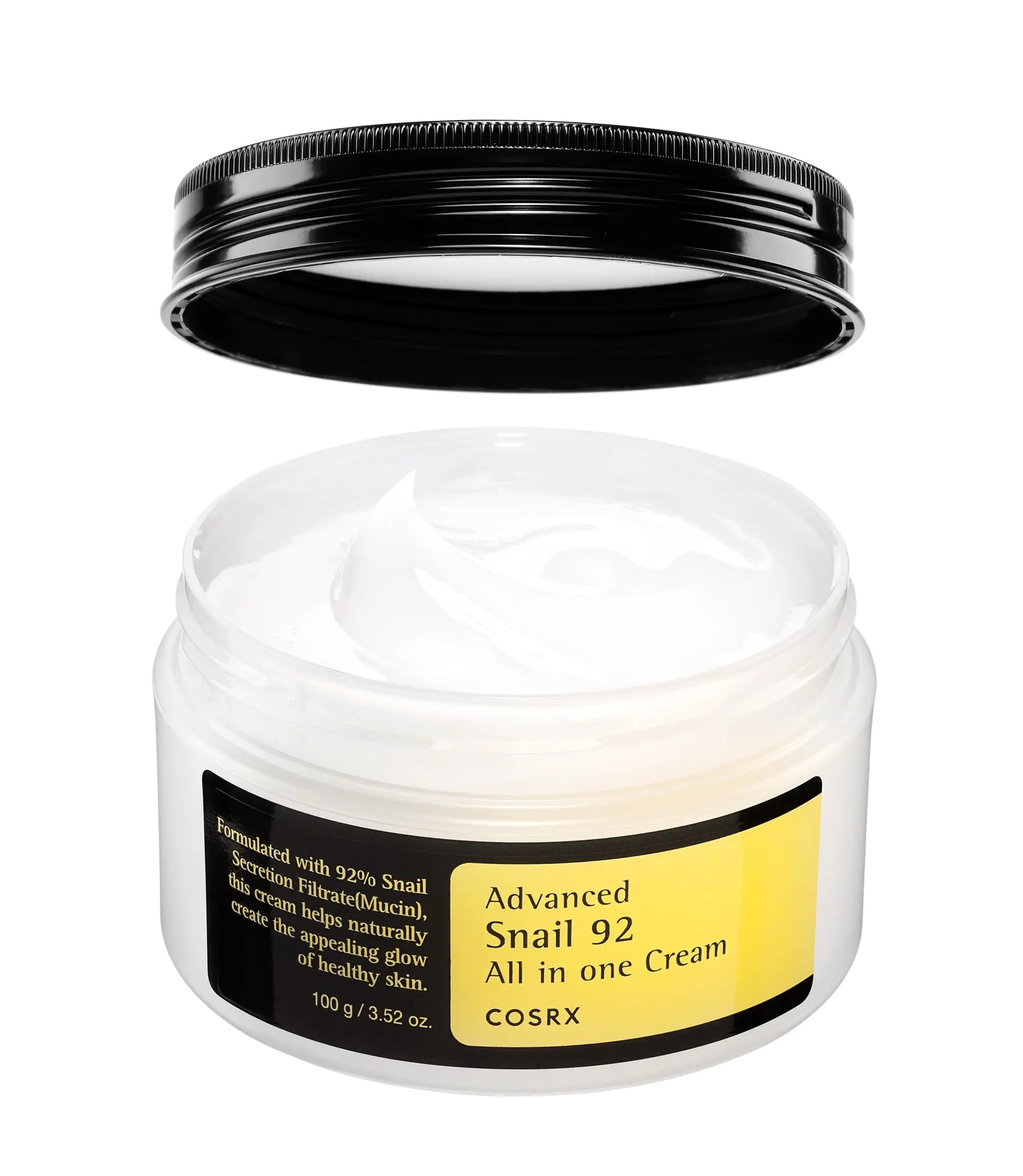 COSRX Snail Mucin 92% Face Moisturizer - Lightweight Glow Cream 3.52 oz