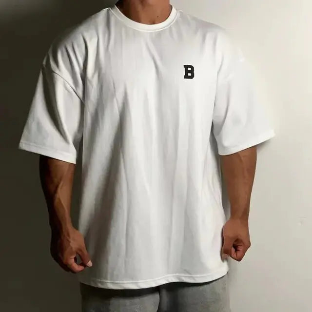 Men's Fitness Workout Slim Fit Short Sleeve T-Shirt