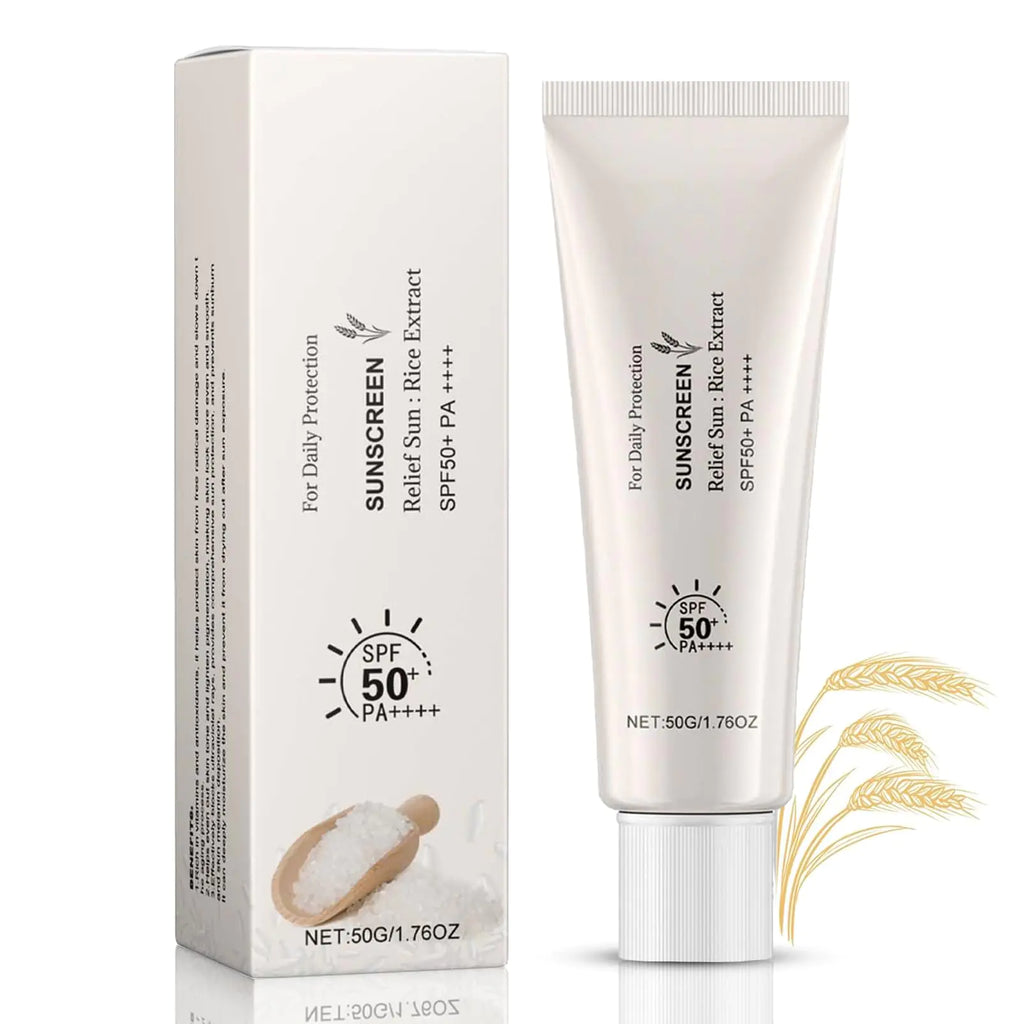 Relief Sun Rice Sunscreen SPF50+ with Probiotics - Korean Oil-Free Face & Body