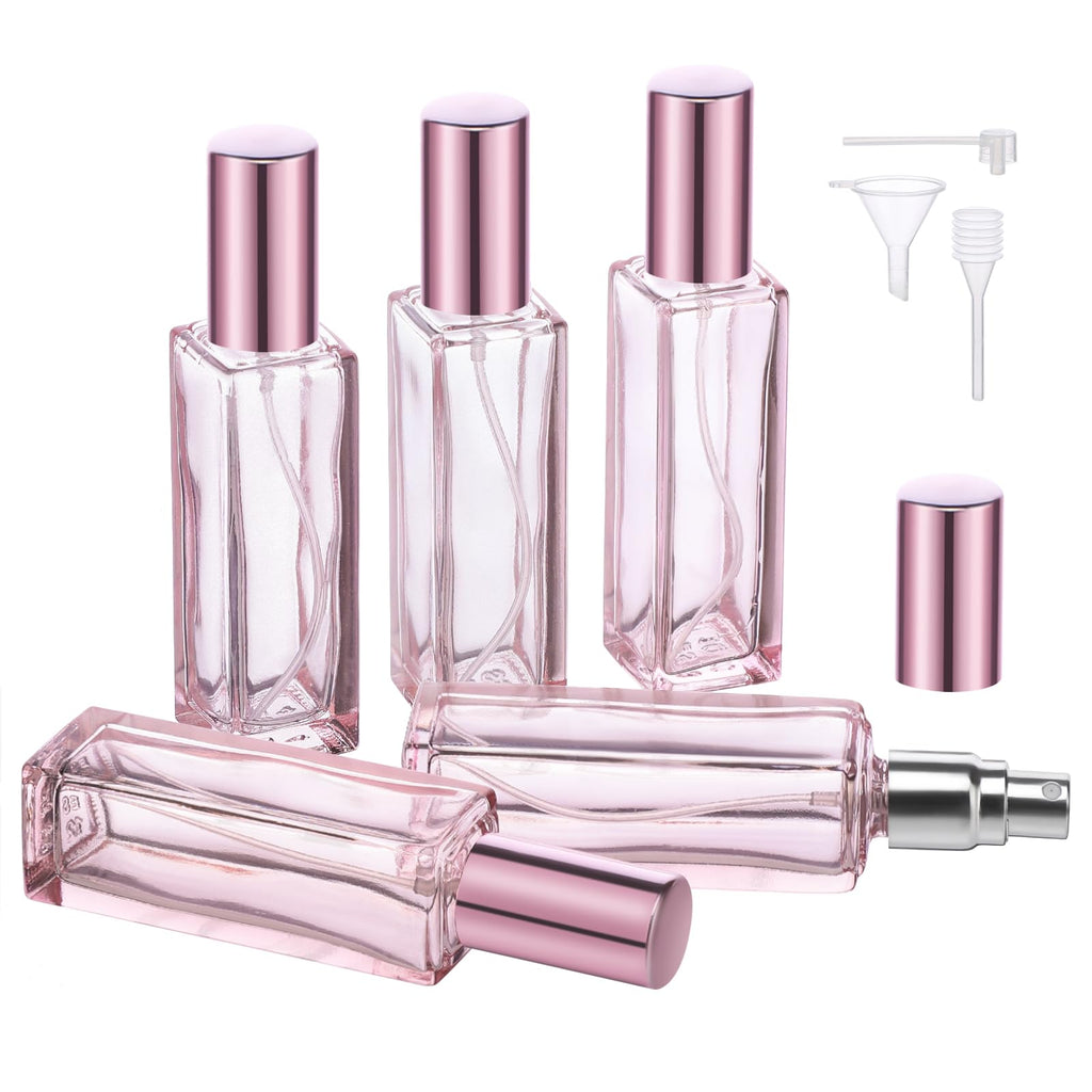 Segbeauty Travel Perfume Bottle Refillable 5 Pack 20ml Portable Glass Perfume Atomizer with Funnel Empty Spray Bottles Pocket Cologne Atomizer for Dispensing Perfume Fragrance Toiletries Supplies