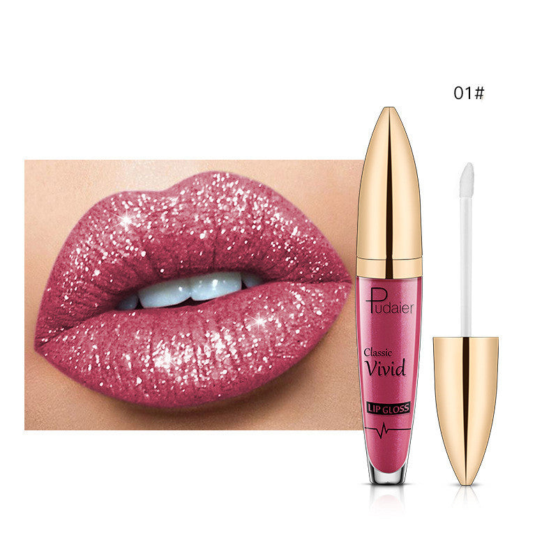 Pudaier Glitter Flip Matte Shimmer Lip Gloss - Diamond