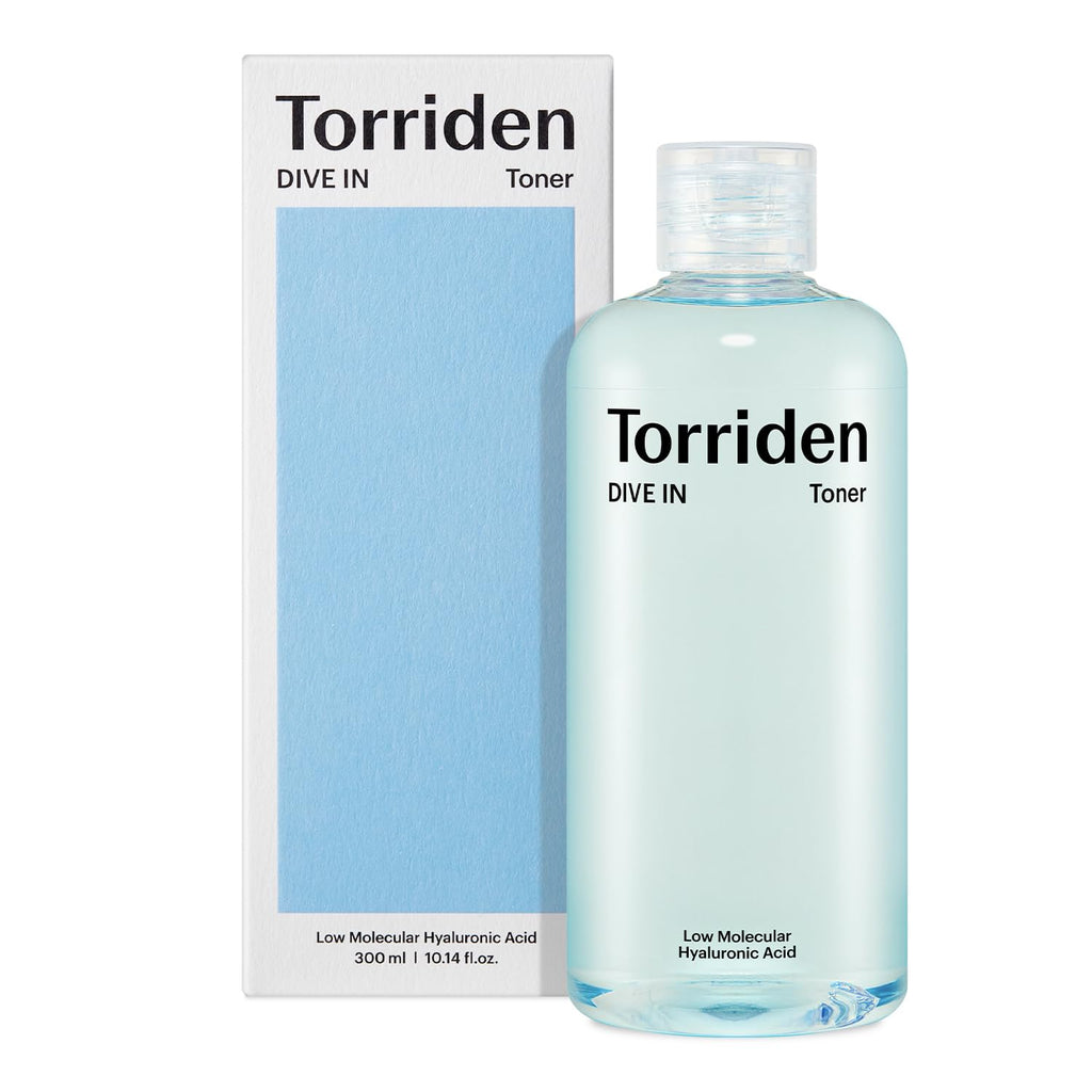 Torriden Dive in Toner 300ml (10.14 fl. oz.) | pH Balancing Facial Toning Water for Dry Skin | Hyaluronic Acid Panthenol Allantoin