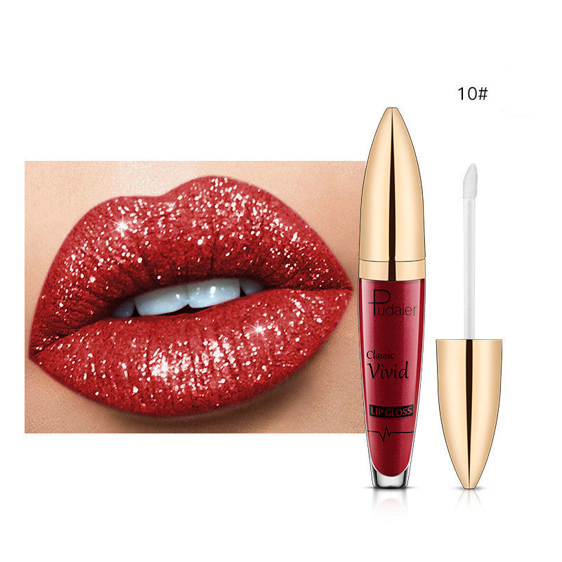 Pudaier Glitter Flip Matte Shimmer Lip Gloss - Diamond