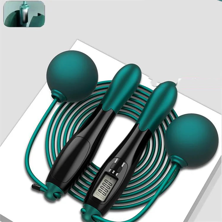 Smart Cordless Jump Rope with Weighted Balls – Ball Fitness Rope