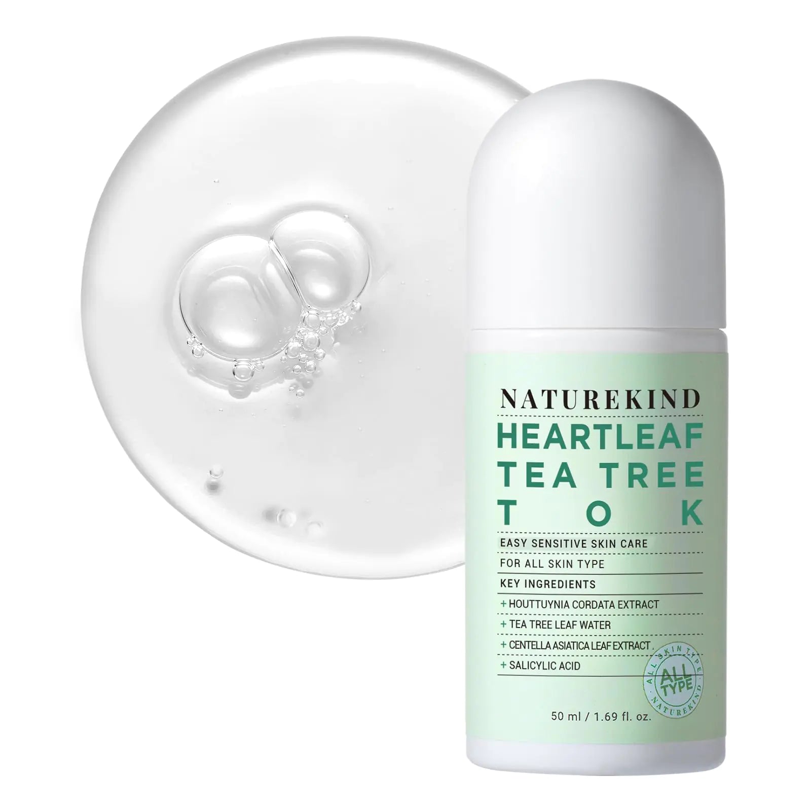 NATUREKIND Heartleaf Tea Tree Tok Toner - Acne Soothing Centella Korean