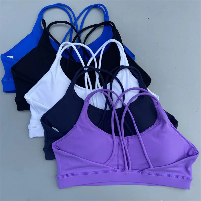 Women’s Solid Color High-Support Workout Sports Bra