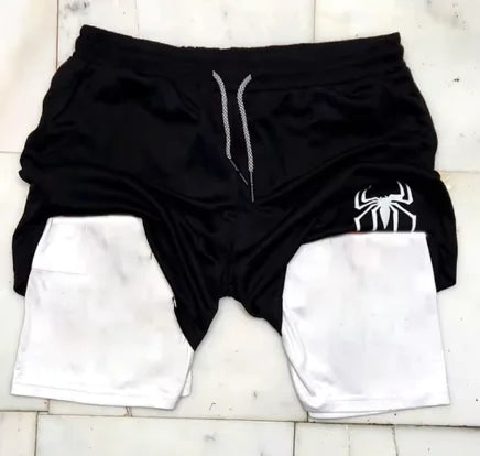 Marvel Venom Gym Shorts for Men – Spider-Man Fitness Workout & Training Shorts