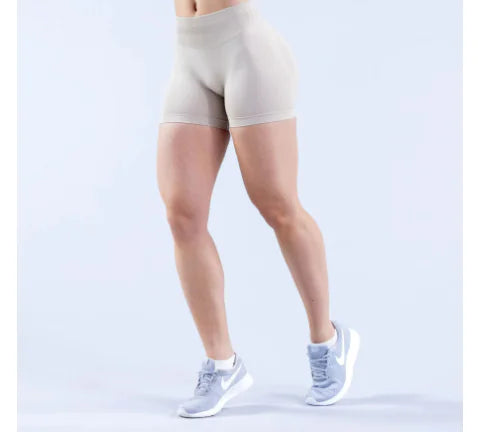 Seamless Fitness Yoga Shorts – High-Waist Stretchy Workout Shorts for Gym, Yoga & Training
