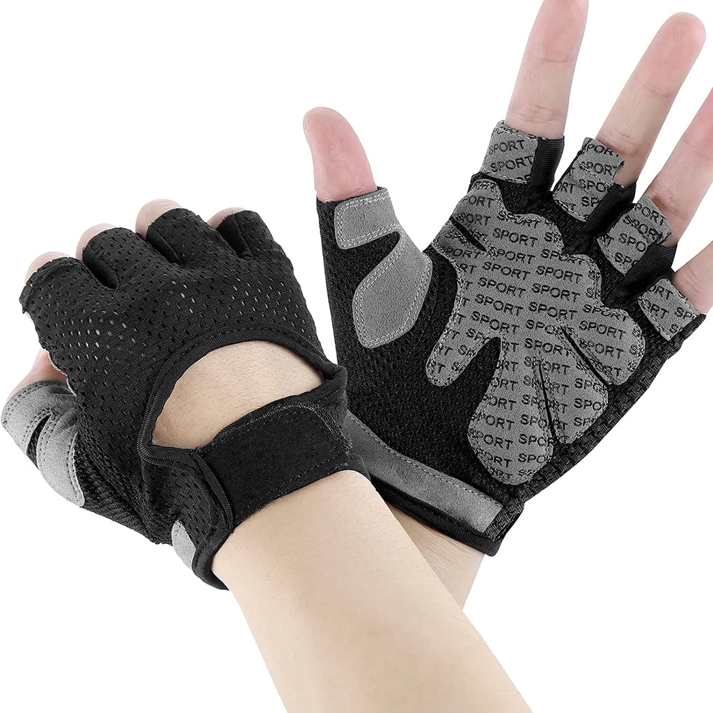 Weight Lifting Gloves – Anti-Slip Gym Training Gloves for Men & Women (Black)