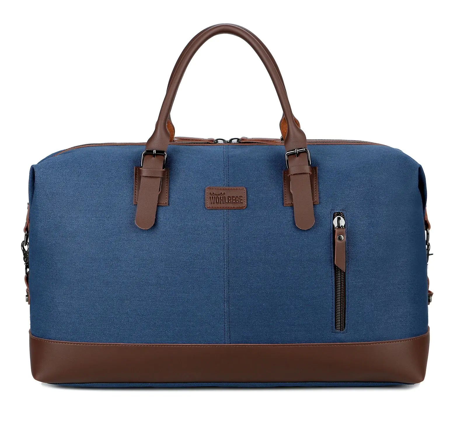 Large Canvas Travel Duffle Bag 56–75L – Gym Weekender Luggage with Compartments (53×35×25cm)