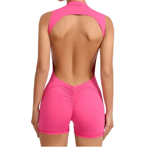 Sleeveless Backless Yoga Romper