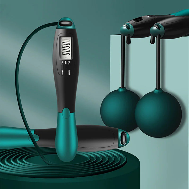 Smart Cordless Jump Rope with Weighted Balls – Ball Fitness Rope