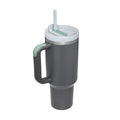 40oz Stainless Steel Insulated Tumbler with Handle & Straw