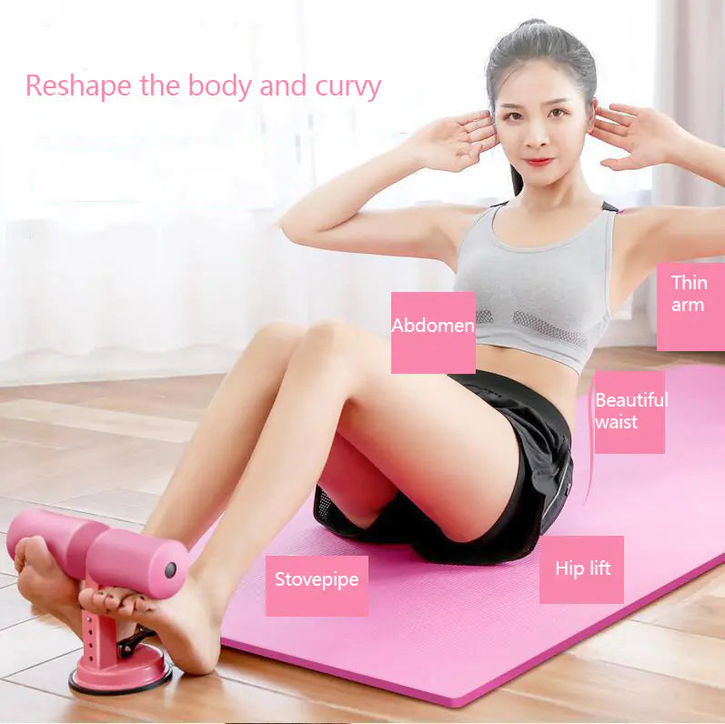 Compact Home Ab Workout Device Portable Suction Sit-Up Bar (Adjustable Core Trainer)