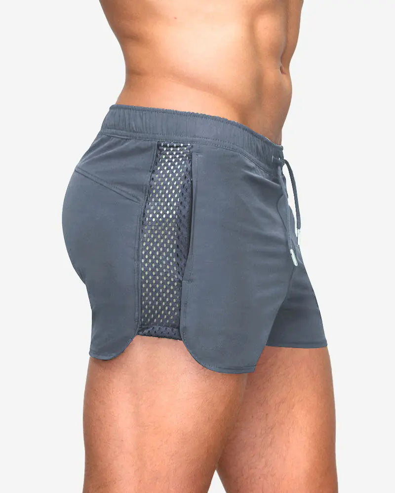 Summer Stretch Mesh Fitness Sprint Training Shorts – Breathable Lightweight Athletic Workout Shorts