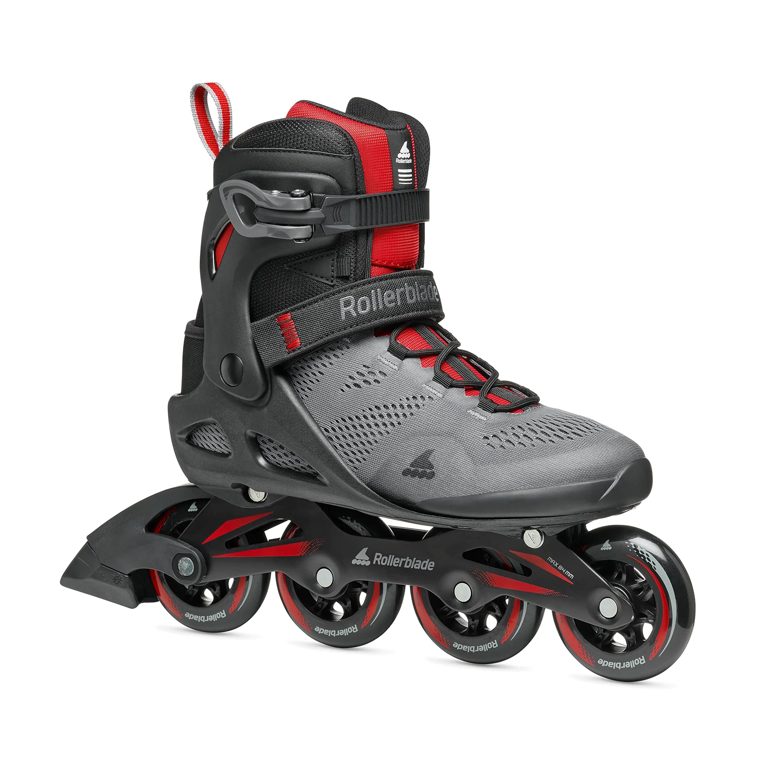Rollerblade Macro blade 84 Men’s Fitness Inline Skates  (Dark Gray/Red)