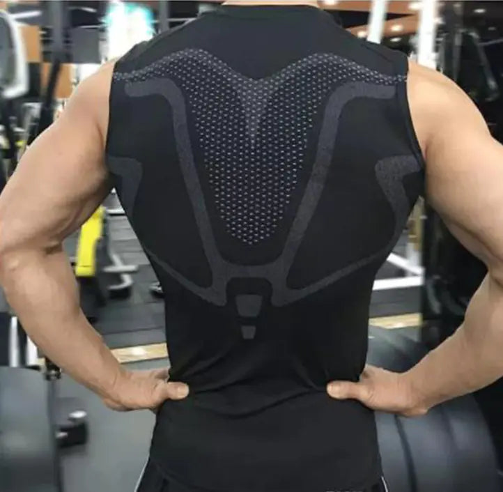 Fitness Tank Top & Compression Training Shirt – Athletic Performance Sleeveless Workout Top