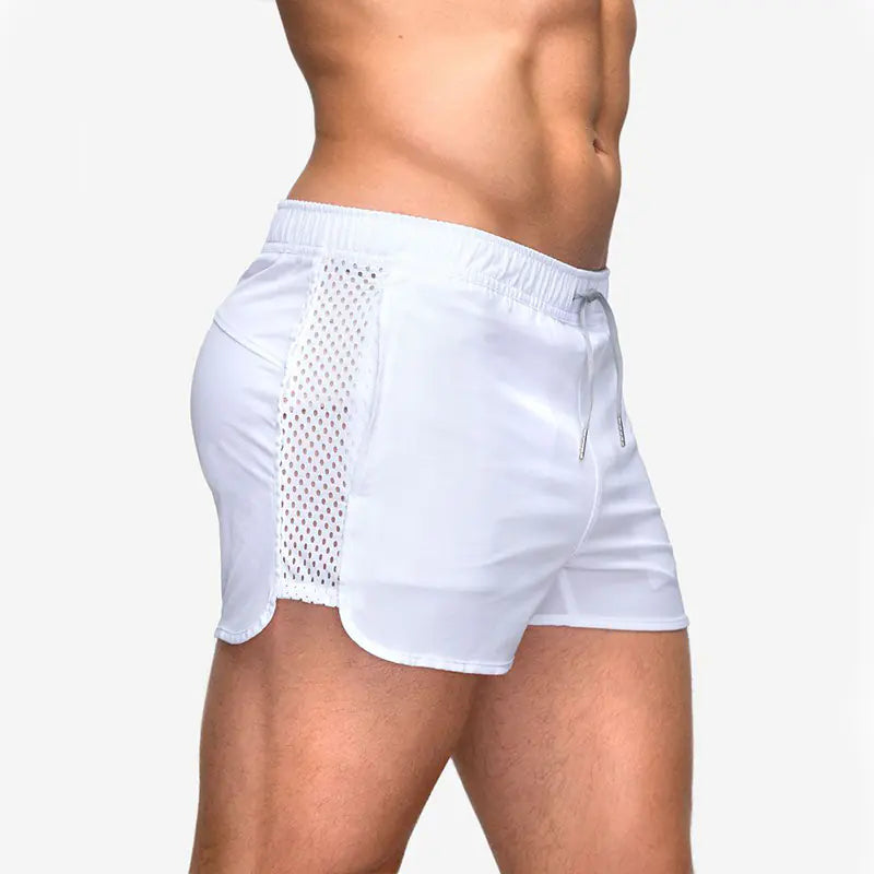 Summer Stretch Mesh Fitness Sprint Training Shorts – Breathable Lightweight Athletic Workout Shorts