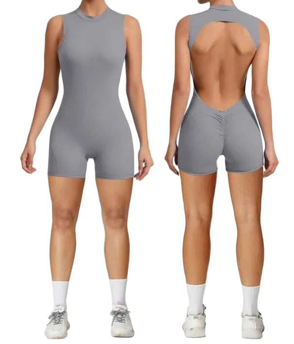 Sleeveless Backless Yoga Romper