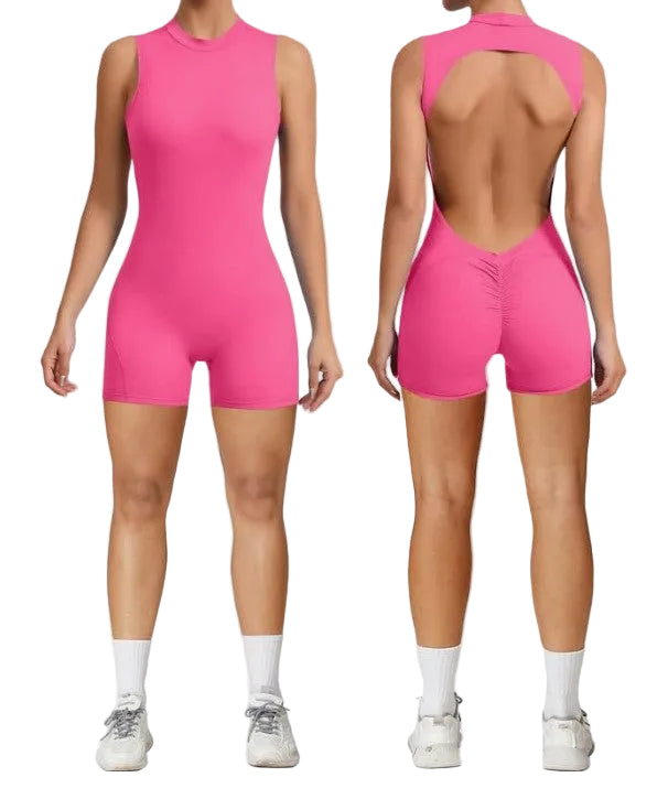 Sleeveless Backless Yoga Romper