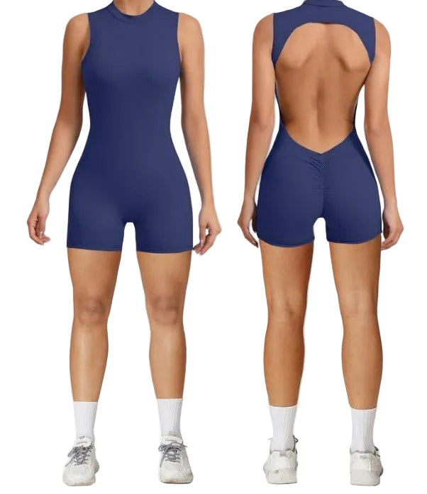 Sleeveless Backless Yoga Romper