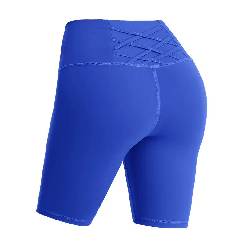 Women’s High-Waist Pocketed Yoga Shorts – Premium Studio-Style Fitness Wear