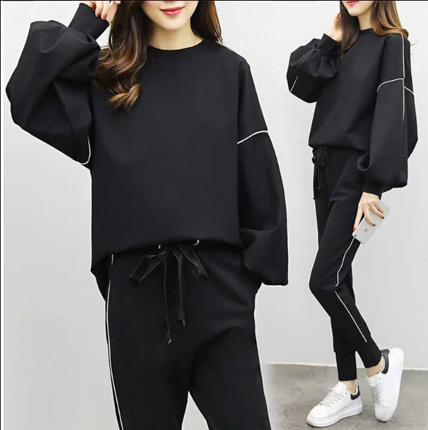Women’s Sporty Two-Piece Set – Hoodie & Joggers Matching Outfit for Fitness, Casual Wear & Lounge