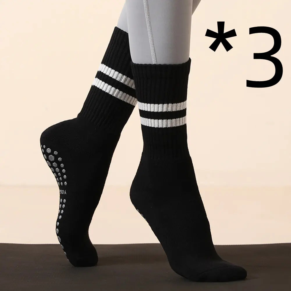 Non-Slip Fitness Socks & Stockings – Anti-Skid Grip Sports Socks for Yoga, Gym & Training