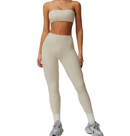 Women’s 2-Piece Yoga Suit – Form-Fitting Top & Leggings Set, Moisture-Wicking Stretch Athleisure Outfit