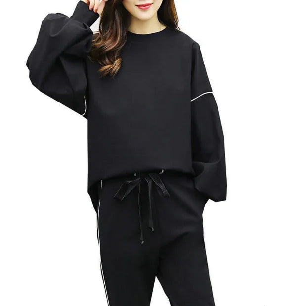 Women’s Sporty Two-Piece Set – Hoodie & Joggers Matching Outfit for Fitness, Casual Wear & Lounge