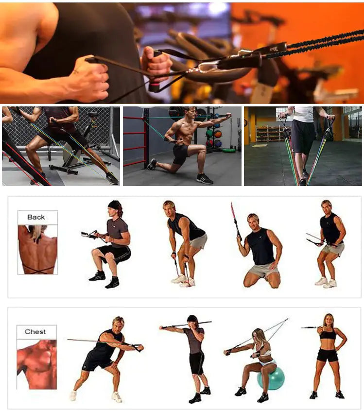 Portable Fitness Rally – Resistance Band Set for Full-Body Home Workouts