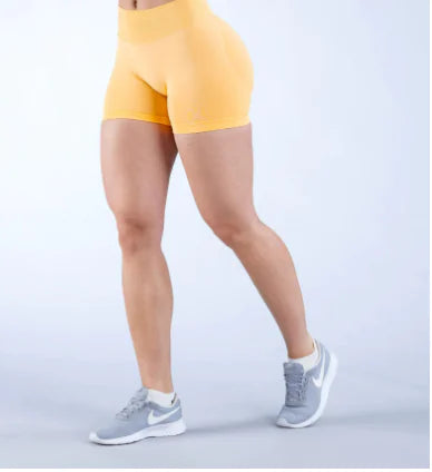 Seamless Fitness Yoga Shorts – High-Waist Stretchy Workout Shorts for Gym, Yoga & Training