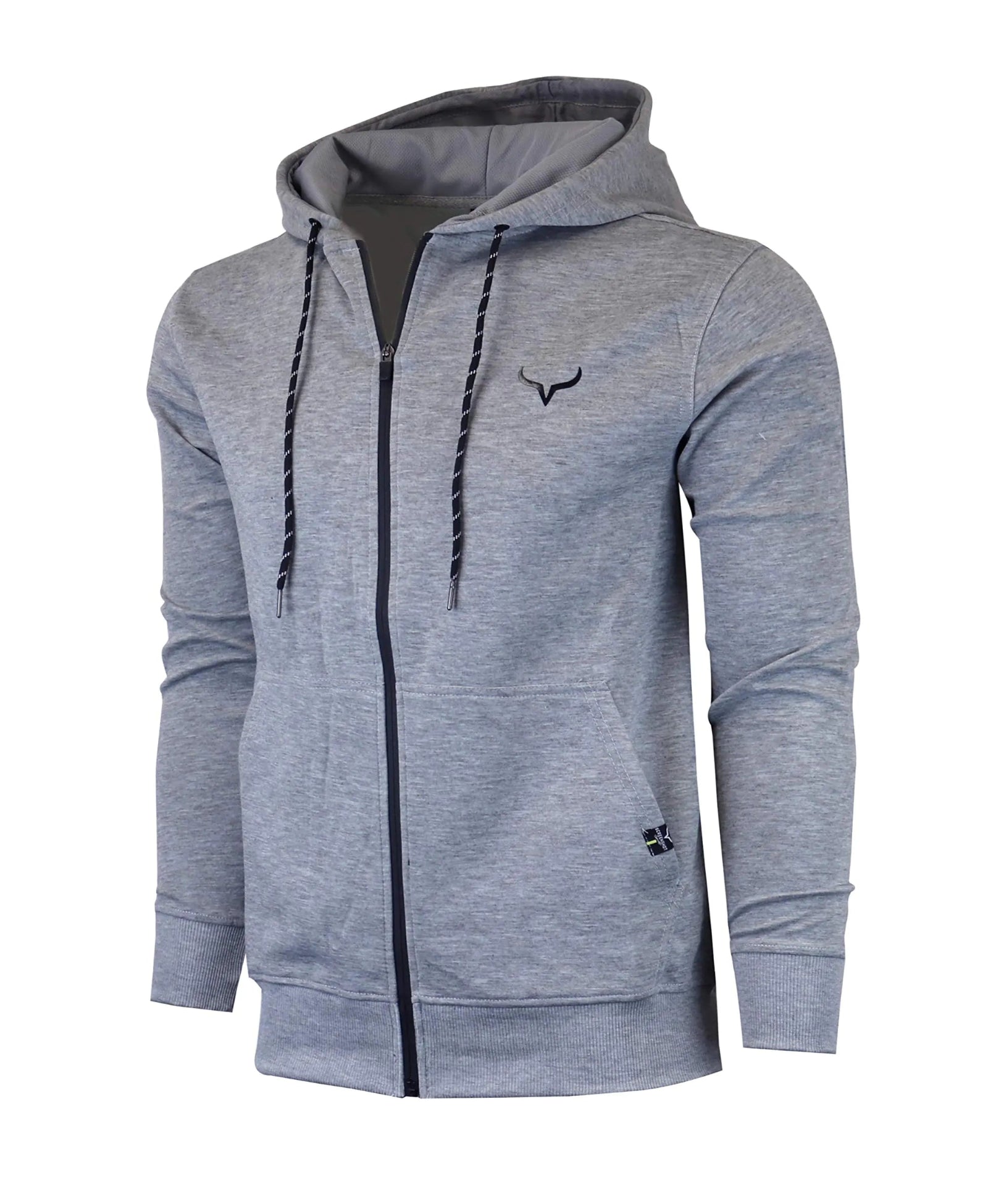 Men’s Premium Athletic Full-Zip Fleece Jacket – Heather Grey