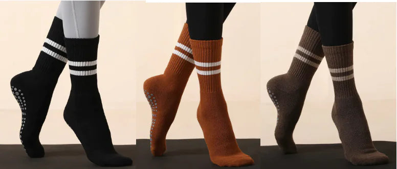 Non-Slip Fitness Socks & Stockings – Anti-Skid Grip Sports Socks for Yoga, Gym & Training